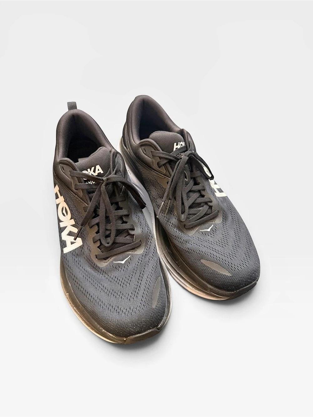 HOKA Bondi 8 Athletic Shoes US 11 Black